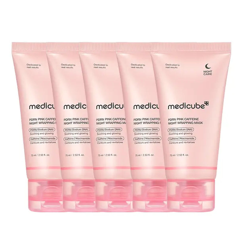 [Medicube] PDRN Pink Caffeine Overnight Wrapping Mask : SLEEP, SHED, and GLOW!
