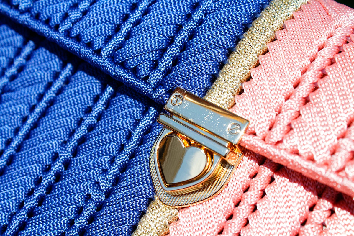 Cobalt & Blush – Cael Collection Handstitched Purse | Limited Edition