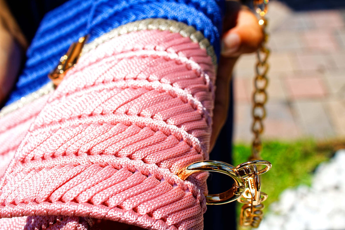 Cobalt & Blush – Cael Collection Handstitched Purse | Limited Edition