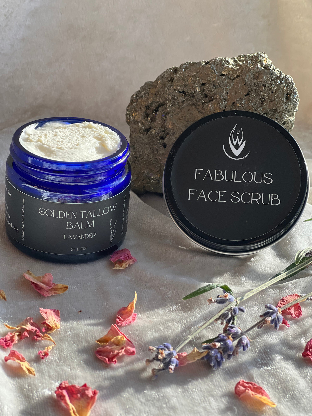 Fabulous Face Bundle – Organic Herbal Scrub & Tallow Balm Set