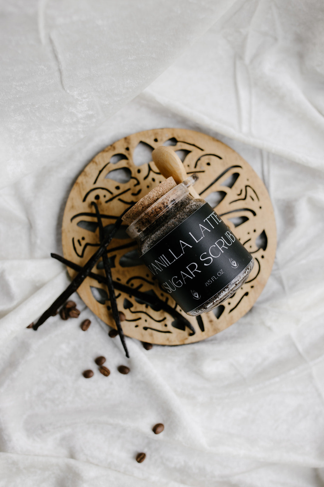 Vanilla Latte Sugar Scrub – 8.5 oz | Organic Coffee Body Scrub