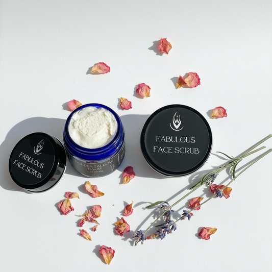 Fabulous Face Bundle – Organic Herbal Scrub & Tallow Balm Set
